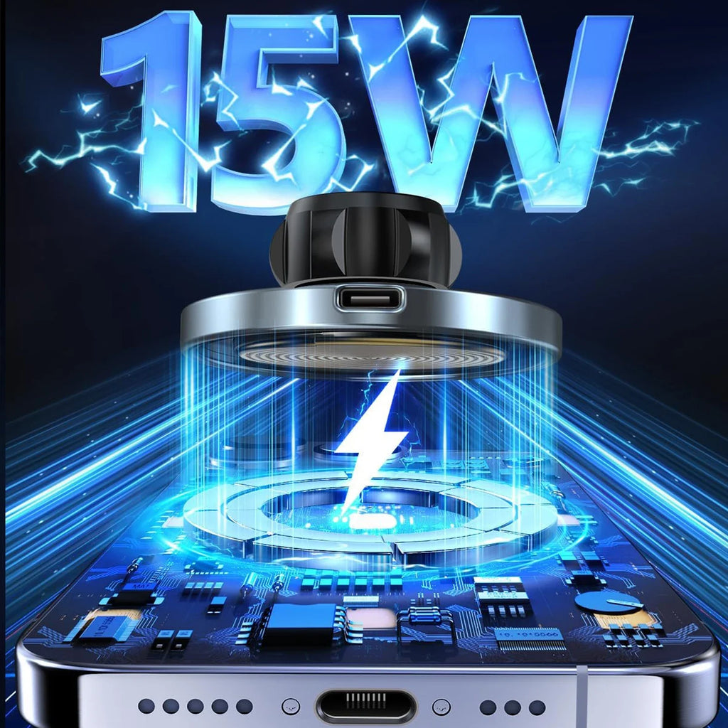 Magnetic Wireless Charger 15W Air Vent | מטען מגנטי אלחוטי 15W לפתח מזגן