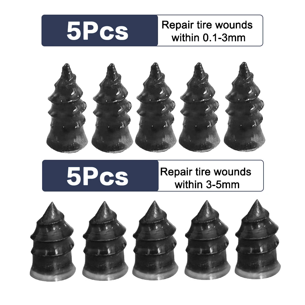Car Tire Repair Rubber Nail Kit – Universal Tubeless Puncture Repair Set (10/30 pcs)