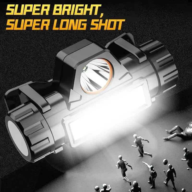 LED Headlamp Flashlight – Rechargeable Outdoor Headlight for Night Fishing & Camping