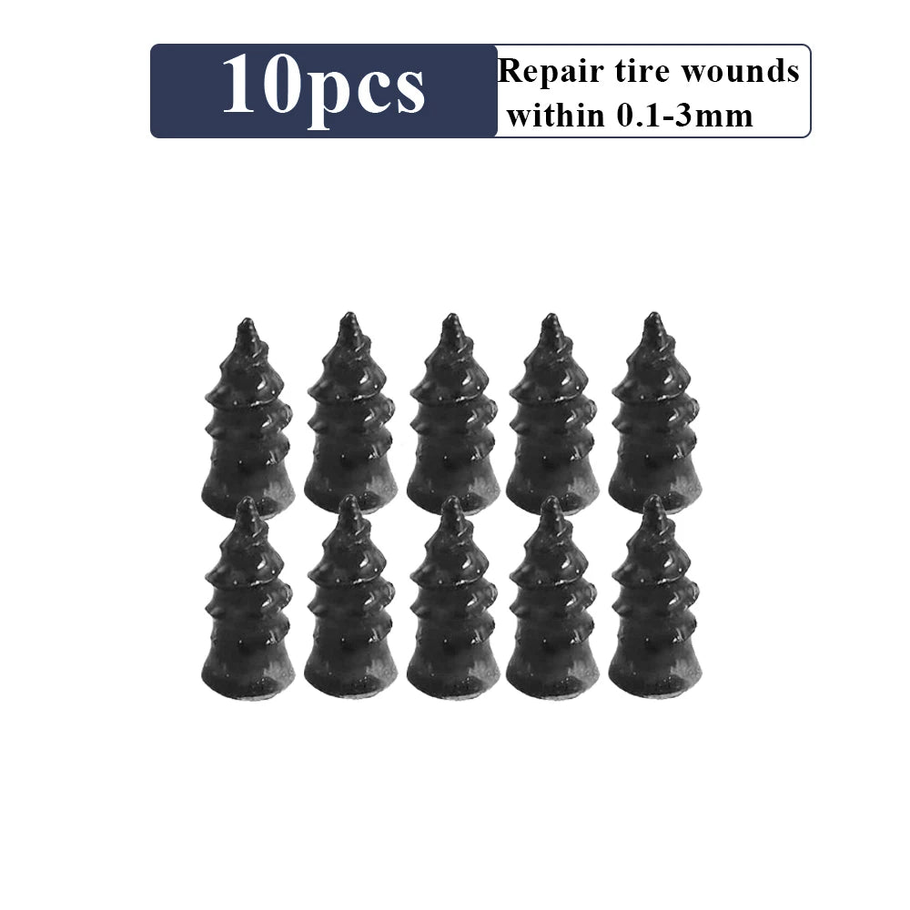 Car Tire Repair Rubber Nail Kit – Universal Tubeless Puncture Repair Set (10/30 pcs)