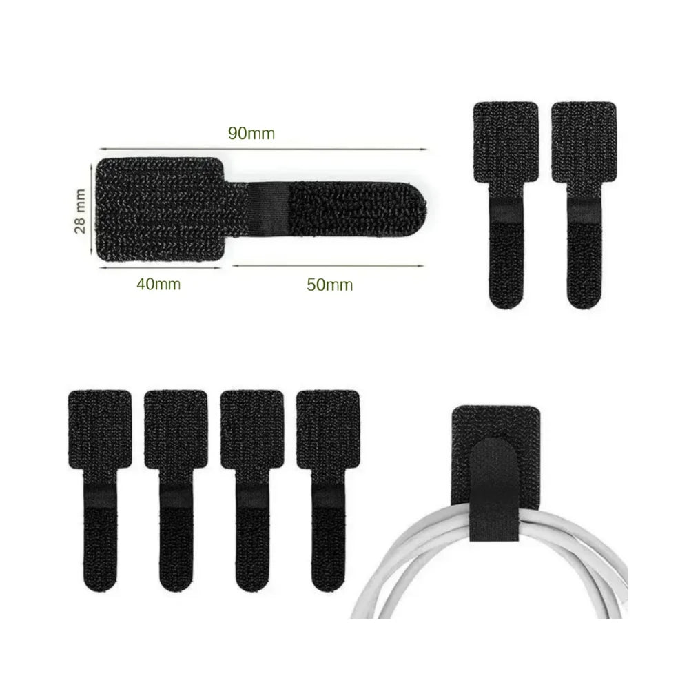 10/20Pcs Self Adhesive Reusable Cable Ties Wire