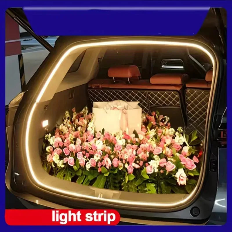 Car Trunk LED Light Strip – High Brightness Automatic Sensor Tailgate Ambient Lighting (Wiring-Free)