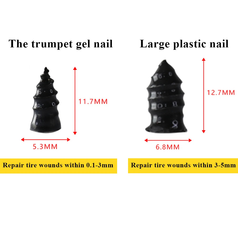 Car Tire Repair Rubber Nail Kit – Universal Tubeless Puncture Repair Set (10/30 pcs)