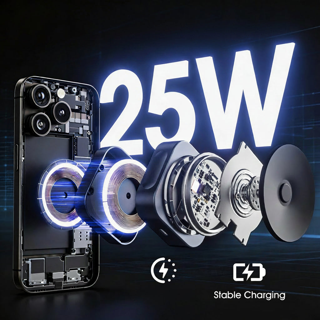 Magnetic Wireless Car Charger 25W | מטען מגנטי אלחוטי 25W לרכב