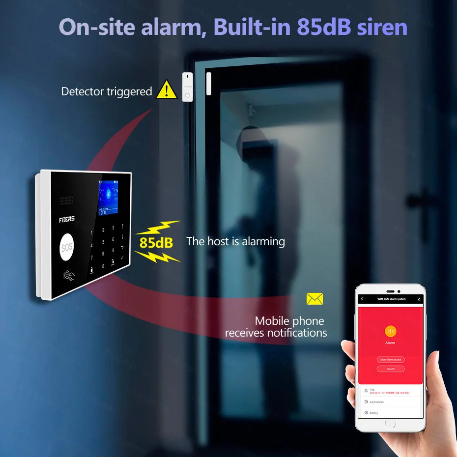 Smart WiFi GSM Home Alarm System Tuya | מערכת אזעקה ביתית WiFi GSM חכמה