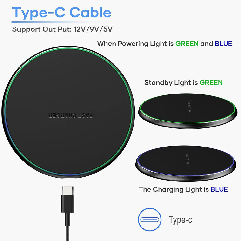 15W Fast Wireless Charger Pad