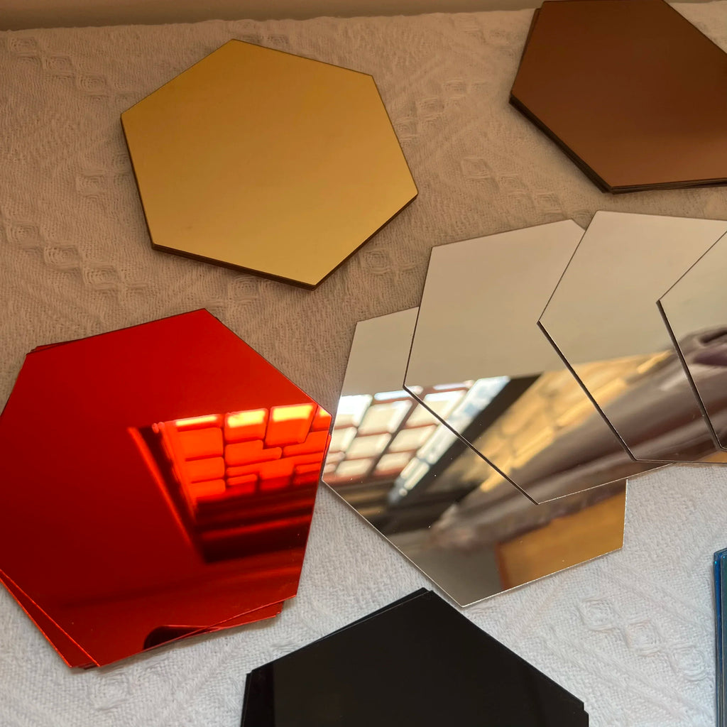 Hexagon Acrylic 3D Mirror Wall Sticker Home Decor