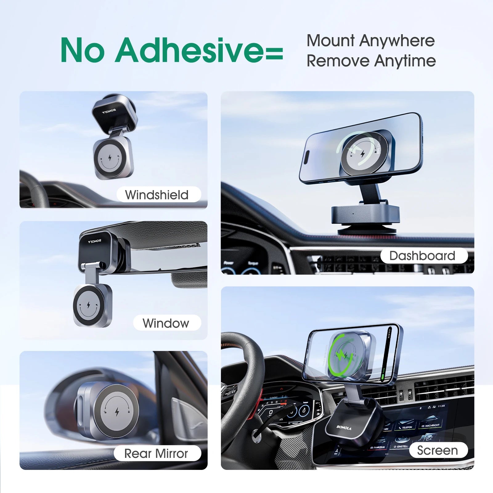 Car Suction Cup Wireless Charger 25W MagSafe | מטען אלחוטי 25W כוס יניקה לרכב