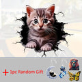 3D Cute Cat Car Sticker – Universal Vehicle & Laptop Decoration Decal (1PC)