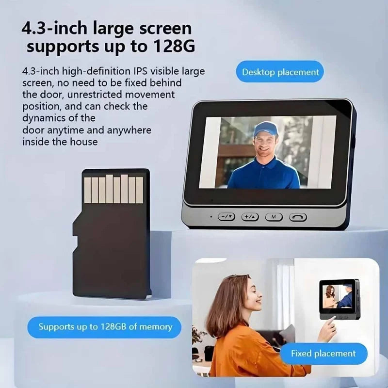 Smart WiFi Video Intercom Doorbell 4.3" HD | דלתון אינטרקום חכם 4.3" HD