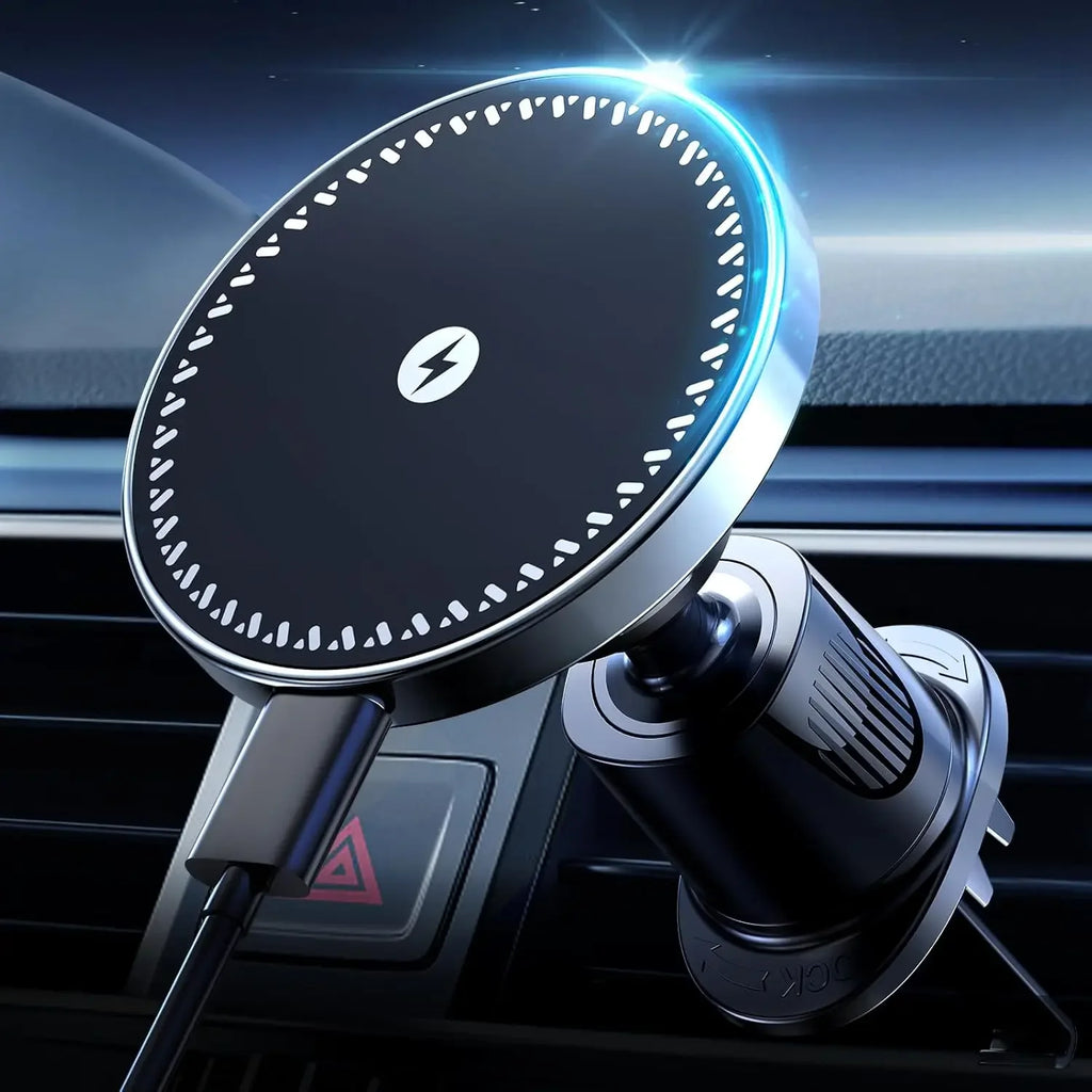 Magnetic Wireless Car Charger 15W Air Vent | מטען אלחוטי מגנטי 15W לפתח מזגן