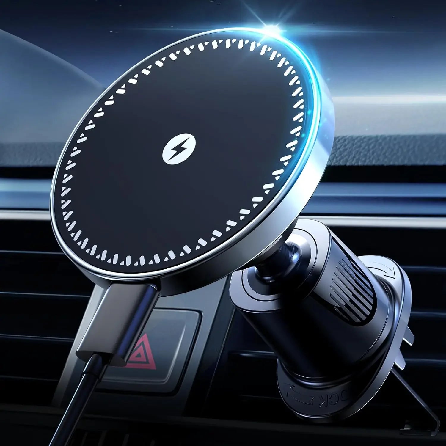 Magnetic Wireless Car Charger 15W Air Vent | מטען אלחוטי מגנטי 15W לפתח מזגן