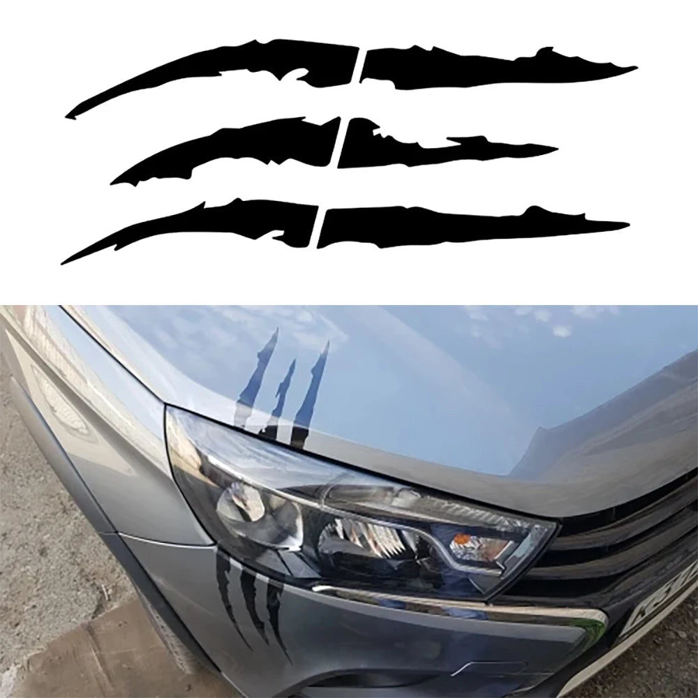 Monster Claw Scratch Sticker – Universal Car & Motorcycle Reflective Waterproof Decal