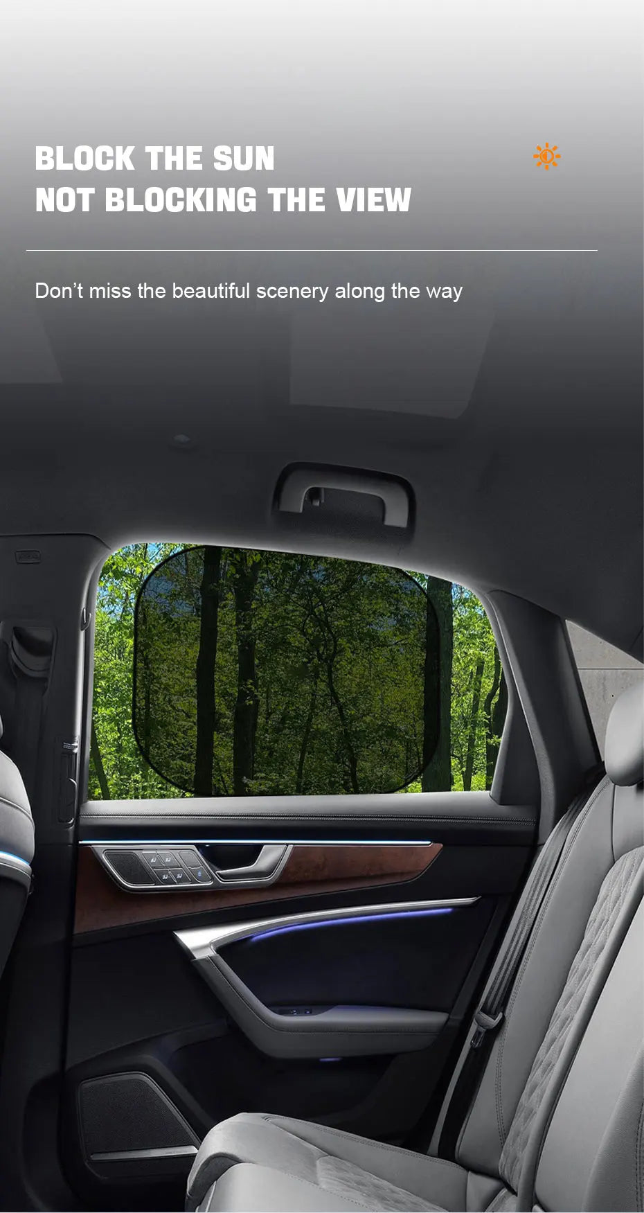 SEAMETAL Car Sun Shade Curtains