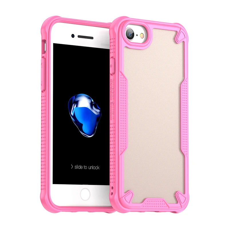 Translucent Matte Armor Case For iPhone SE