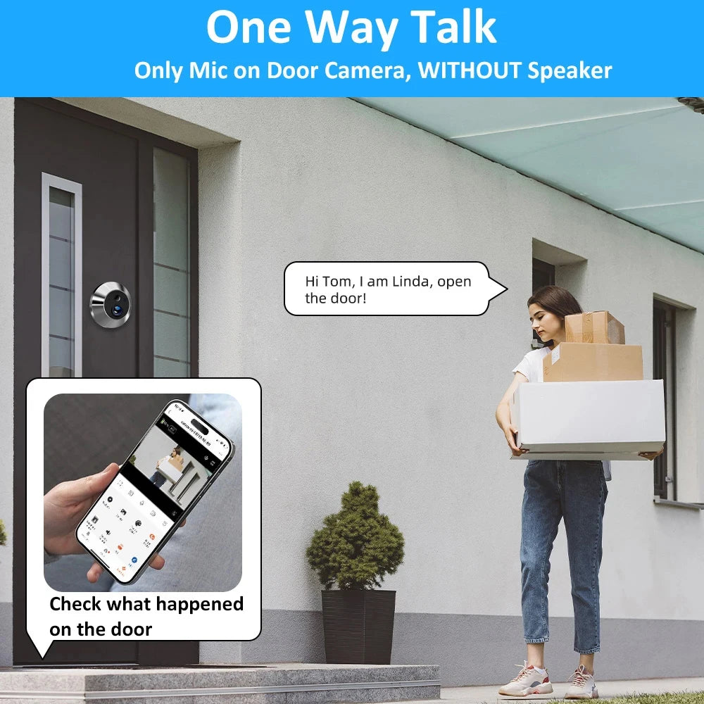 Smart WiFi Peephole Door Camera 3MP 140° | צופייה חכמה לדלת 3MP WiFi