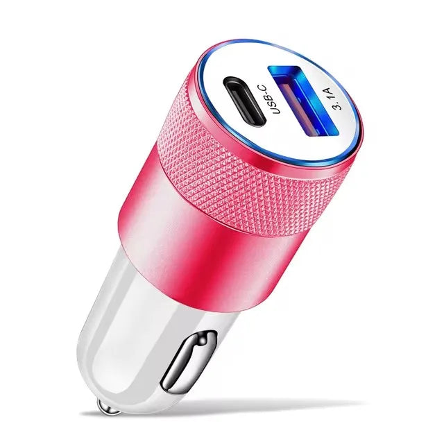 66W USB Car Charger – Type-C PD Fast Charging Adapter for Xiaomi & Huawei