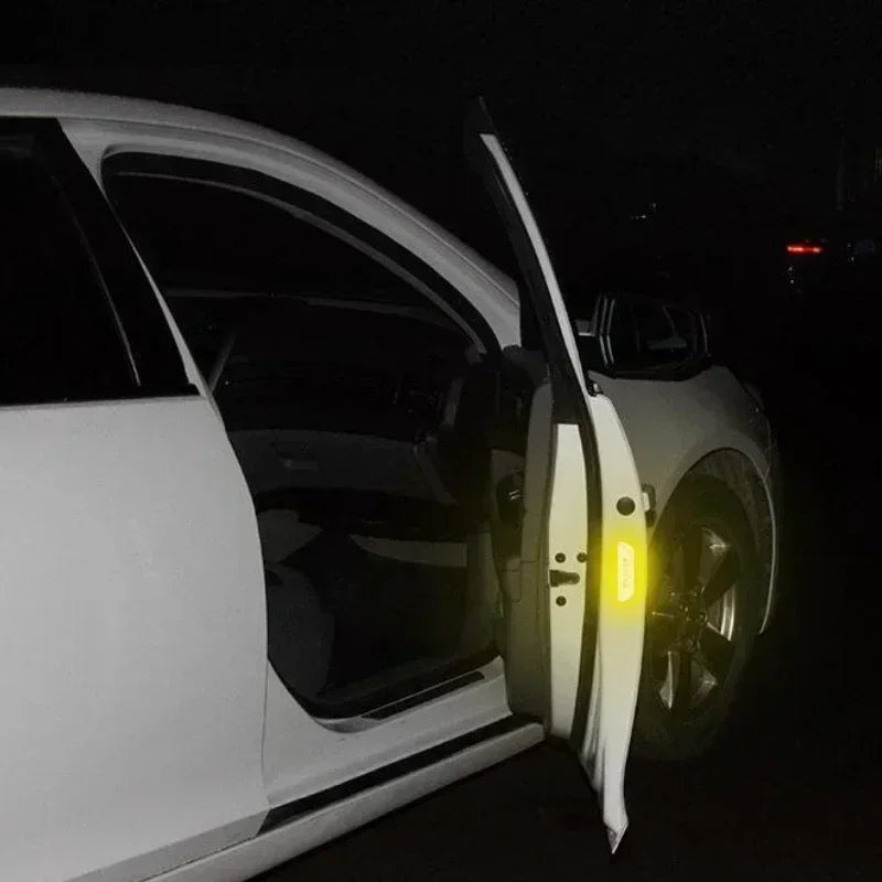 4PCS Reflective Car Door Stickers – Safety Warning Opening Reflector Decals