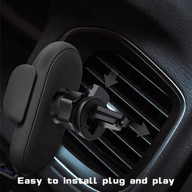 Wireless Car Charger Mount – Air Vent Phone Holder with Infrared Auto-Clamp Fast Charging