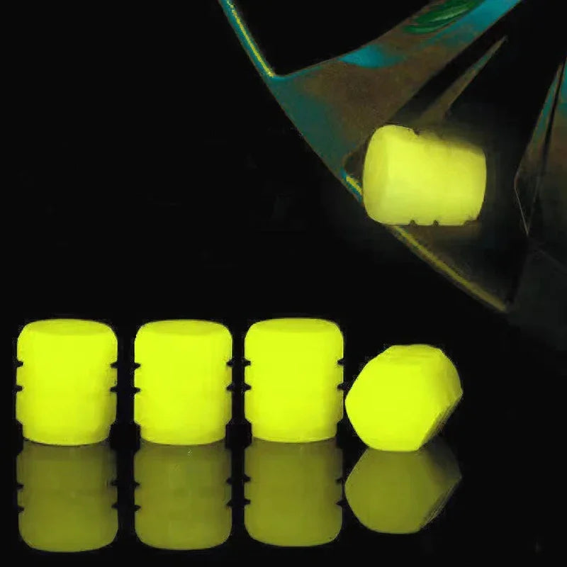 Luminous Valve Caps Fluorescent Night Car