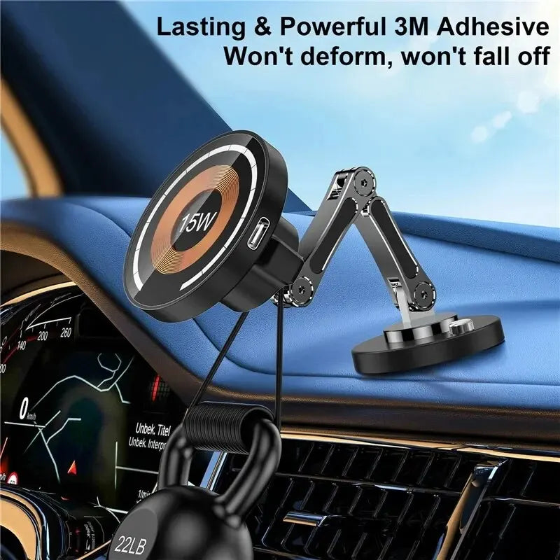 Magnetic Car Wireless Charger Stand | מעמד טעינה אלחוטית מגנטית לרכב