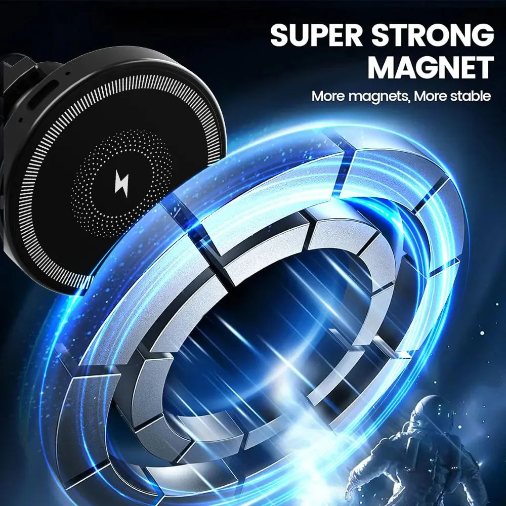 MagSafe Car Wireless Charger 30W Air Vent | מטען אלחוטי MagSafe 30W לפתח מזגן