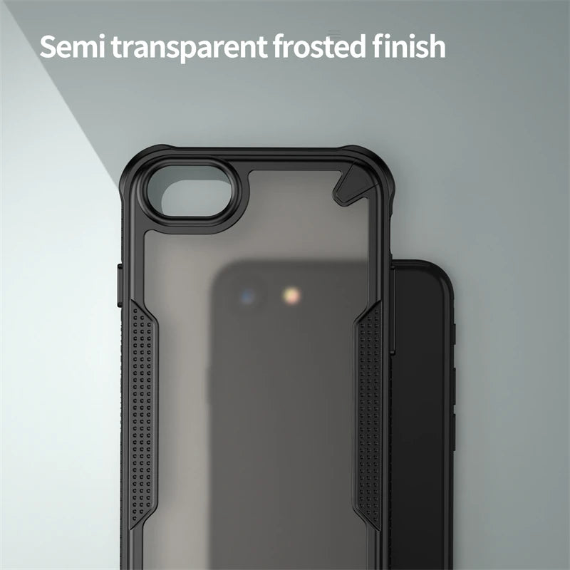 Translucent Matte Armor Case For iPhone SE