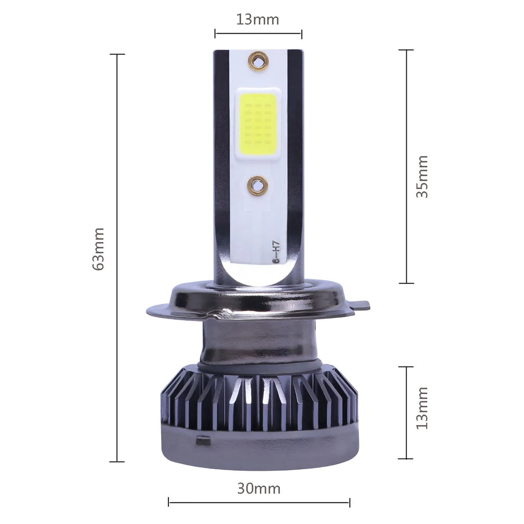 2Pcs LED Car Headlight Bulbs – H1/H4/H7/H11/9005/9006 High Brightness 20000LM 12V