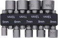 9pcs Hex Socket Nut Driver Set – 5mm to 13mm Screwdriver Bit & Socket Wrench Kit