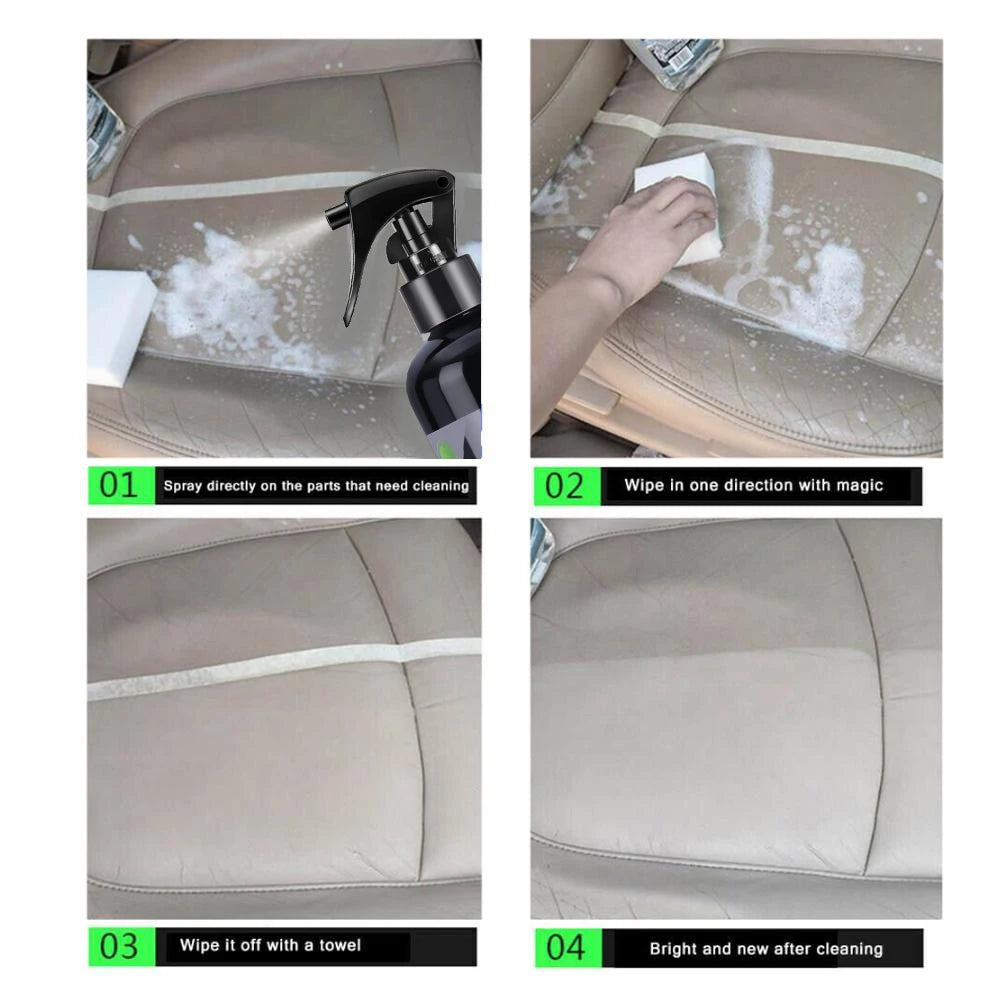 HGKJ S21 Car Interior Cleaner – Multi-Surface Foam Cleaner for Roof, Leather, Fabric & Dashboard