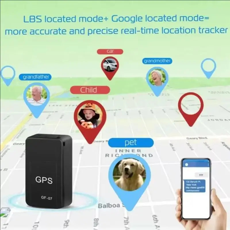 Mini GF07 GPS Tracker – Magnetic Car GPS Locator with Anti-Theft & Real-Time