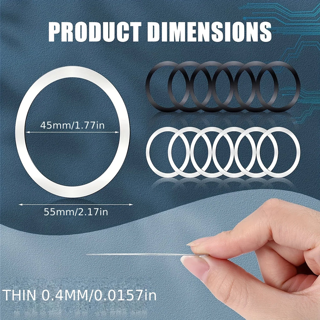 MagSafe Magnetic Plate Ring Stickers 10pcs | טבעות מגנטיות MagSafe 10 יחידות