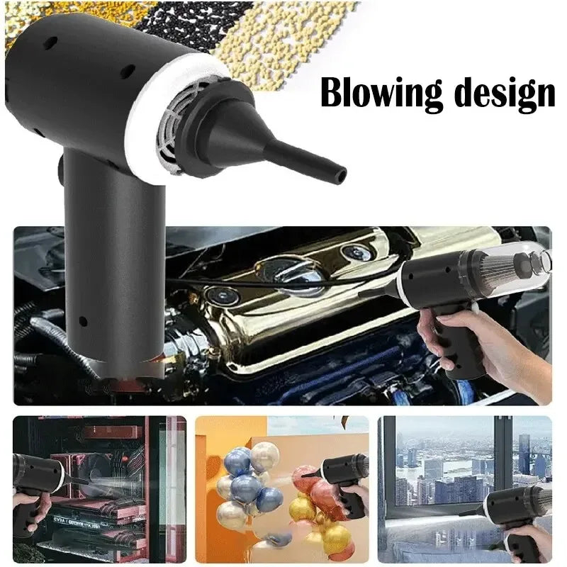 9000Pa Wireless Car Vacuum Cleaner – Portable Wet & Dry USB Rechargeable Cleaner