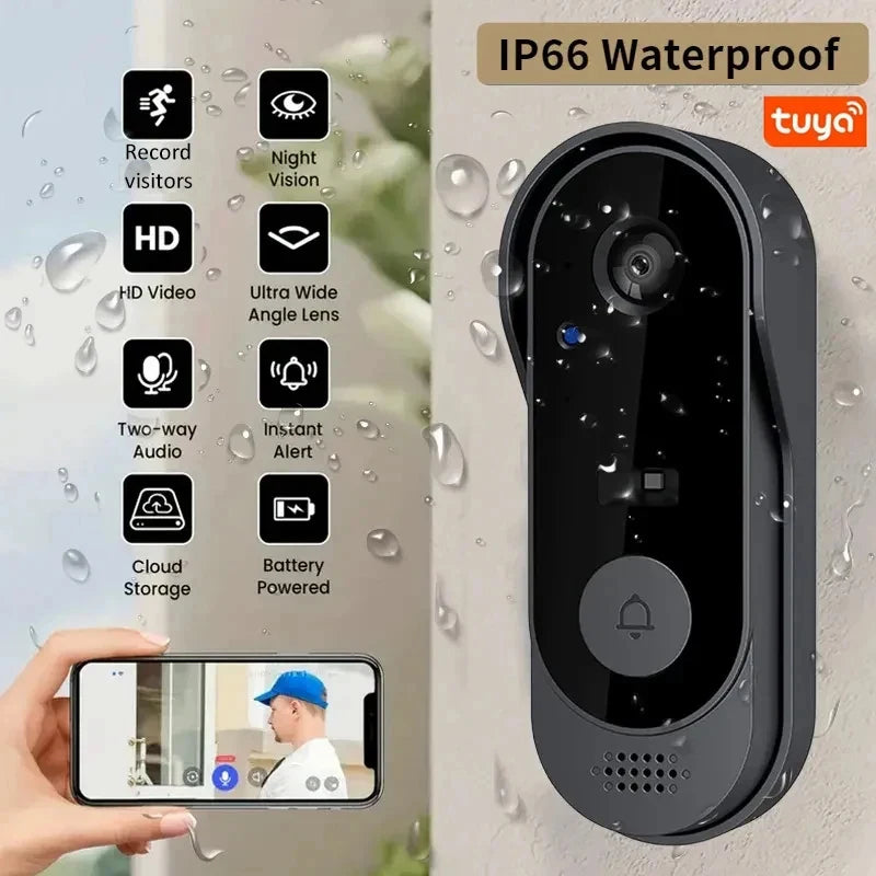 Tuya Smart Video Doorbell WiFi 1080P | דלתון חכם Tuya WiFi 1080P