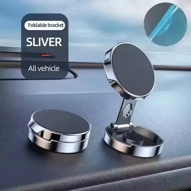 Round Foldable Magnetic Car Phone Holder 360° | מעמד עיגול מתקפל 360°