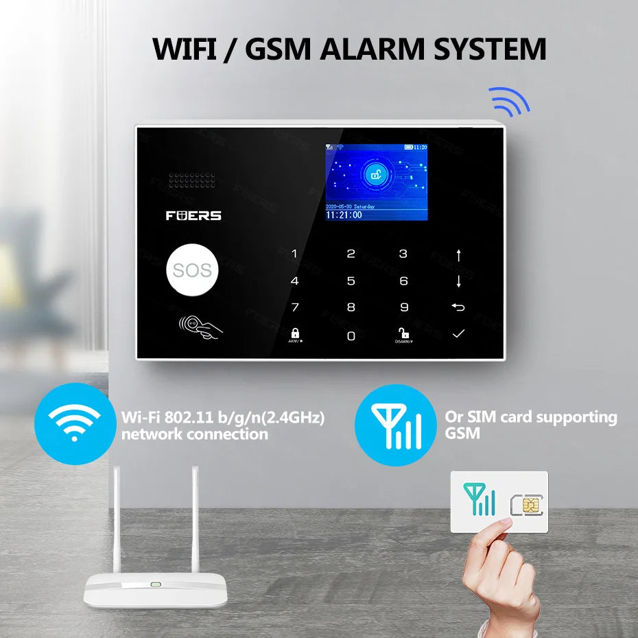Smart WiFi GSM Home Alarm System Tuya | מערכת אזעקה ביתית WiFi GSM חכמה