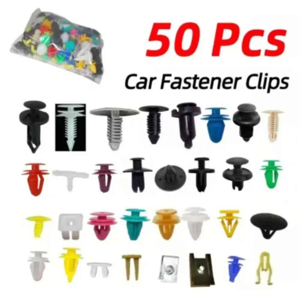 Universal Car Fastener Clips Kit – 100/200/500pcs Mixed Bumper & Door Trim Rivets (30 Types)