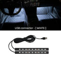 2-in-1 LED Car Neon Foot Light – USB & Cigarette Lighter Interior Atmosphere Lamp