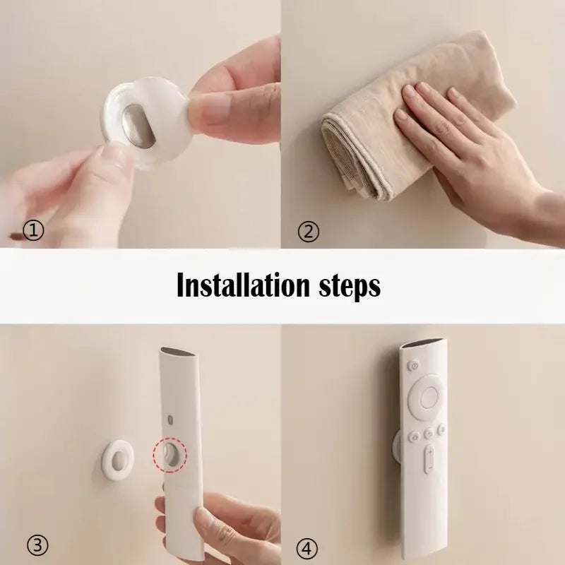 3pcs No Drill Magnetic Remote Holder - Wall Mount for TV/AC/DVD Remotes,