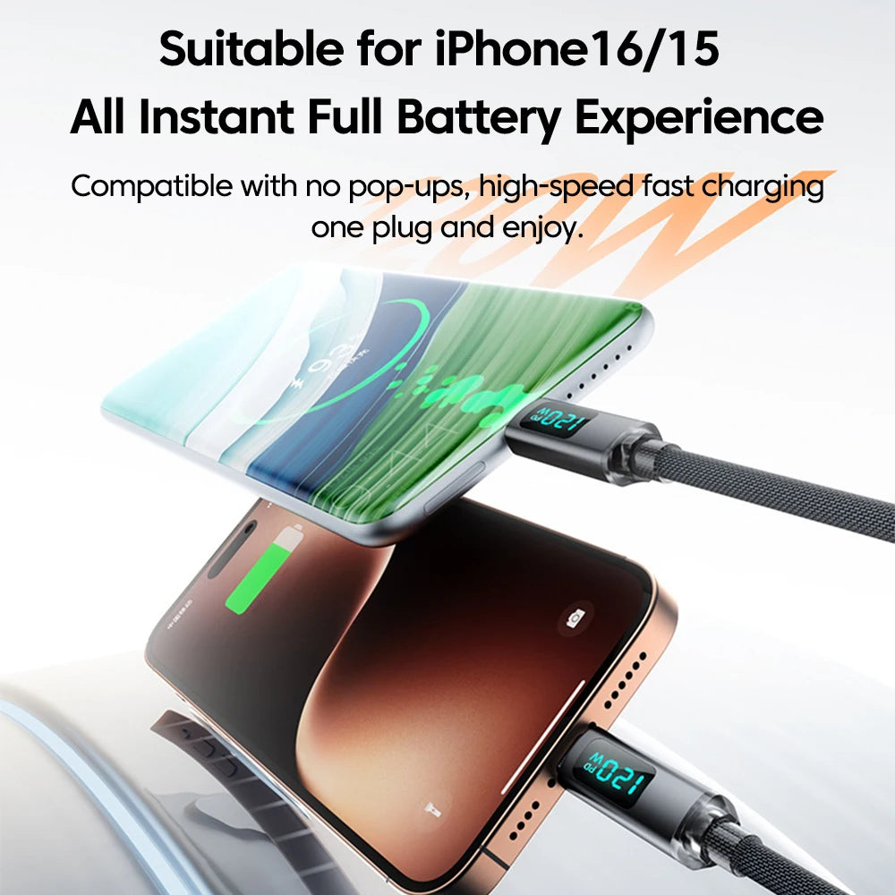Retractable Spring Car Charging Cable 120W | כבל טעינה ספירלי 120W לרכב