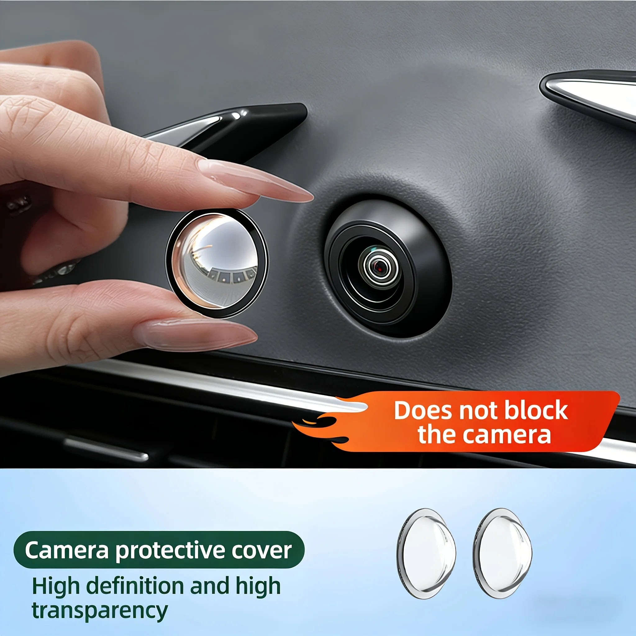 Car Camera Lens Protective Cover – 2/4PCS 360° Rear View Camera Scratch Guard HD Protection